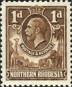 Northern Rhodesia 1925 - set King George V: 1 p