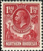 Rhodesia del nord 1925 - serie Re Giorgio V: 1½ p