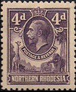 Northern Rhodesia 1925 - set King George V: 4 p