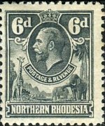 Northern Rhodesia 1925 - set King George V: 6 p