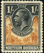 Northern Rhodesia 1925 - set King George V: 1 sh
