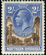 Northern Rhodesia 1925 - set King George V: 2 sh