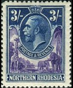 Northern Rhodesia 1925 - set King George V: 3 sh