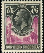 Northern Rhodesia 1925 - set King George V: 7'6 sh