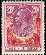 Northern Rhodesia 1925 - set King George V: 20 sh