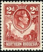 Northern Rhodesia 1938 - set King George VI: 2 p