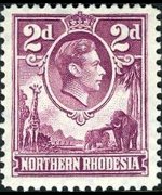 Northern Rhodesia 1938 - set King George VI: 2 p