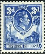 Northern Rhodesia 1938 - set King George VI: 3 p