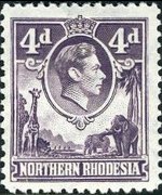 Northern Rhodesia 1938 - set King George VI: 4 p