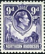 Northern Rhodesia 1938 - set King George VI: 9 p