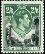 Northern Rhodesia 1938 - set King George VI: 2'6 sh