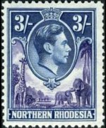 Northern Rhodesia 1938 - set King George VI: 3 sh
