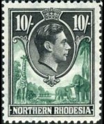 Northern Rhodesia 1938 - set King George VI: 10 sh