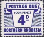 Rhodesia del nord 1963 - serie Cifra: 4 p