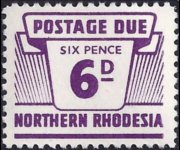 Rhodesia del nord 1963 - serie Cifra: 6 p