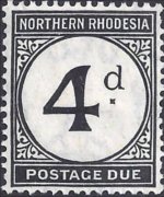 Rhodesia del nord 1929 - serie Cifra: 4 p