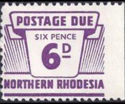 Rhodesia del nord 1963 - serie Cifra: 6 p