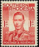 Rhodesia del sud 1937 - serie Re Giorgio VI: 1 p