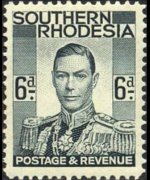 Rhodesia del sud 1937 - serie Re Giorgio VI: 6 p