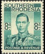 Rhodesia del sud 1937 - serie Re Giorgio VI: 8 p