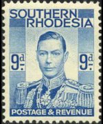 Rhodesia del sud 1937 - serie Re Giorgio VI: 9 p