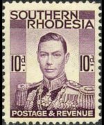 Rhodesia del sud 1937 - serie Re Giorgio VI: 10 p