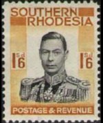 Rhodesia del sud 1937 - serie Re Giorgio VI: 1'6 sh