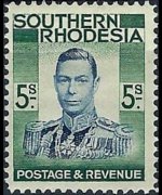 Rhodesia del sud 1937 - serie Re Giorgio VI: 5 sh
