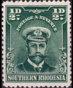 Rhodesia del sud 1924 - serie Re Giorgio V: ½ p
