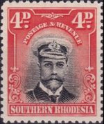 Southern Rhodesia 1924 - set King George V: 4 p