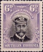 Southern Rhodesia 1924 - set King George V: 6 p