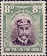 Rhodesia del sud 1924 - serie Re Giorgio V: 8 p