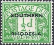 Rhodesia del sud 1951 - serie Cifra: ½ p