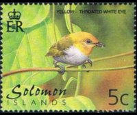 Isole Salomone 2001 - serie Uccelli: 5 c