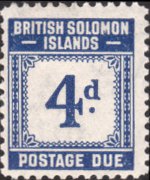 Isole Salomone 1940 - serie Cifra: 4 p