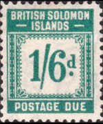 Isole Salomone 1940 - serie Cifra: 1'6 sh