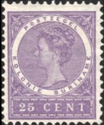 Suriname 1904 - serie Regina Guglielmina: 25 c