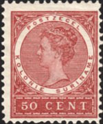 Suriname 1904 - serie Regina Guglielmina: 50 c