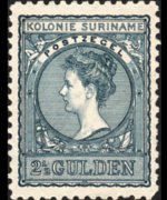 Suriname 1907 - serie Regina Guglielmina: 2½ g