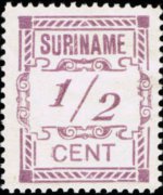 Suriname 1912 - set Numeral: ½ c