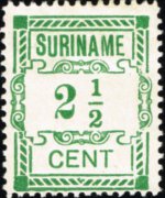 Suriname 1912 - serie Cifra: 2½ c