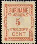 Suriname 1912 - serie Cifra: 5 c