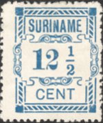 Suriname 1912 - serie Cifra: 12½ c