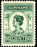 Suriname 1913 - serie Regina Guglielmina: 50 c