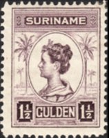 Suriname 1913 - set Queen Wilhelmina: 1½ g