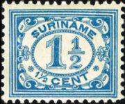 Suriname 1913 - set Numeral in oval: 1½ c