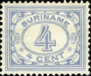 Suriname 1913 - set Numeral in oval: 4 c