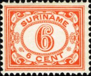 Suriname 1913 - set Numeral in oval: 6 c