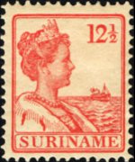 Suriname 1913 - set Queen Wilhelmina: 12½ c