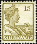 Suriname 1913 - serie Regina Guglielmina: 15 c